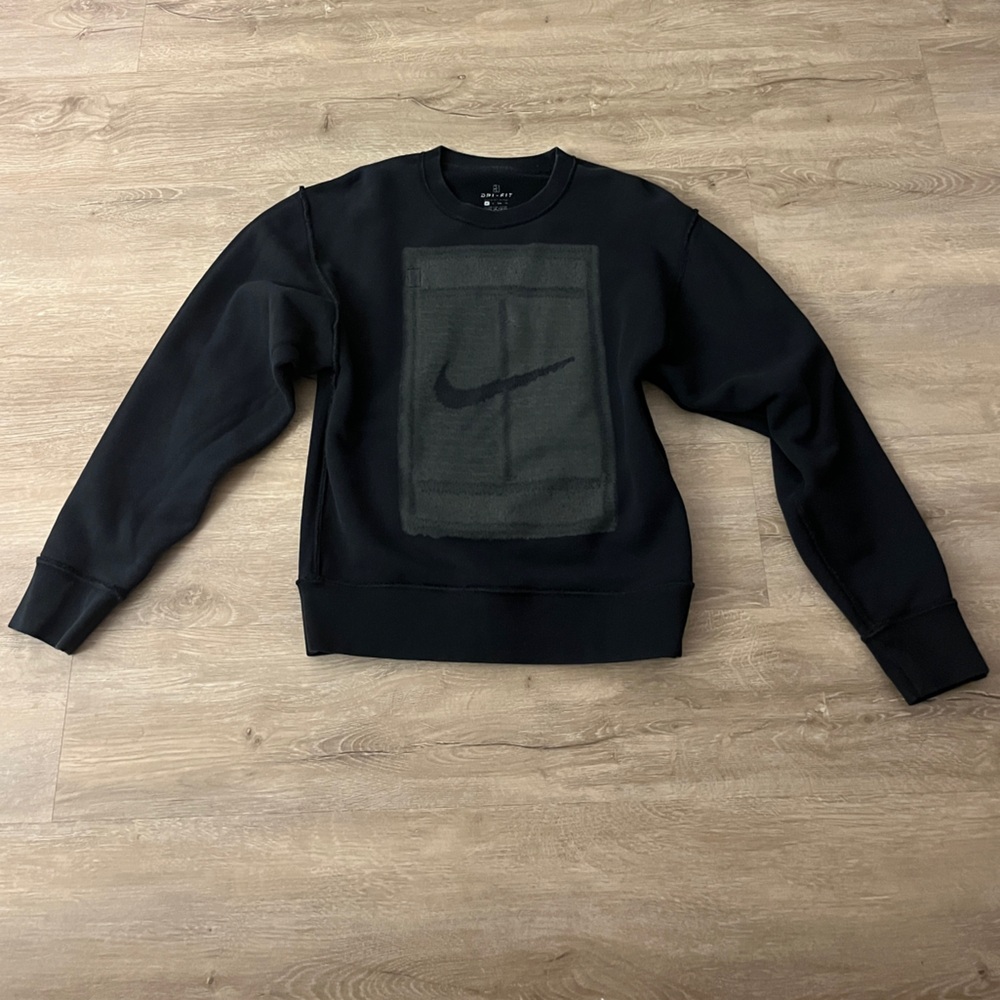 Nike court black reversible crewneck sweatshirt